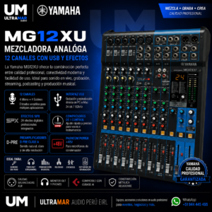 Yamaha MG12XU Disponible en Ultramar Audio Perú