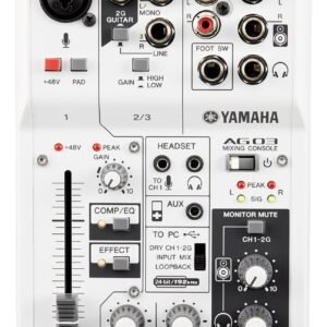 AG03 | YAMAHA | Mezcladora Multiusos de 3 canales con interfaz de audio USB