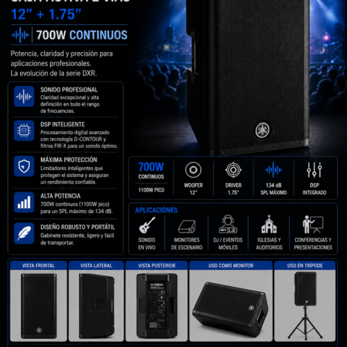 flyer-yamaha-dxr12mkii-ultramar-audio-peru.webp