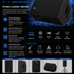yamaha DZR15  parlante activo