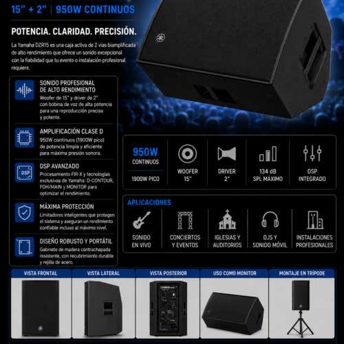yamaha DZR15 parlante activo
