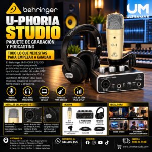 Behringer U Phoria Studio Paquete de grabación / podcasting