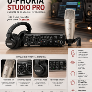 Behringer  U-Phoria Studio Pro    Paquete de grabación / podcasting