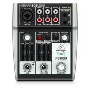 302USB | BEHRINGER | Mezclador premium de 5 entradas con preamplificador de micrófono XENYX e interfaz USB/audio