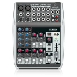 Behringer Q1002USB Mezclador 10 entradas y 2 buses con preamplificadores y compresores de micrófono XENYX, ecualizador británico e interfaz USB/audio