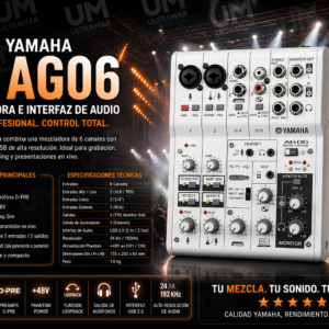 AG06 - mezcladora e interfaz de audio - YAMAHA