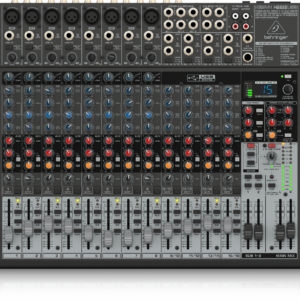Behringer X2222USB Mezclador de 22 entradas y 2/2 buses con preamps y comps de micrófono XENYX, ecualizador británico, procesador Multi-FX de 24 bits e interfaz USB/audio