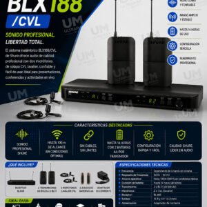 SHURE BLX188/CVL Sistema Inalámbrico doble