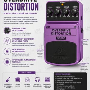 Behringer OD300 Pedal de Overdrive / Distorsión
