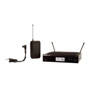 SHURE BLX14R/B98 Sistema inalámbrico para instrumento, de montaje en rack, con micrófono de flexo Beta 98H/C y pinza