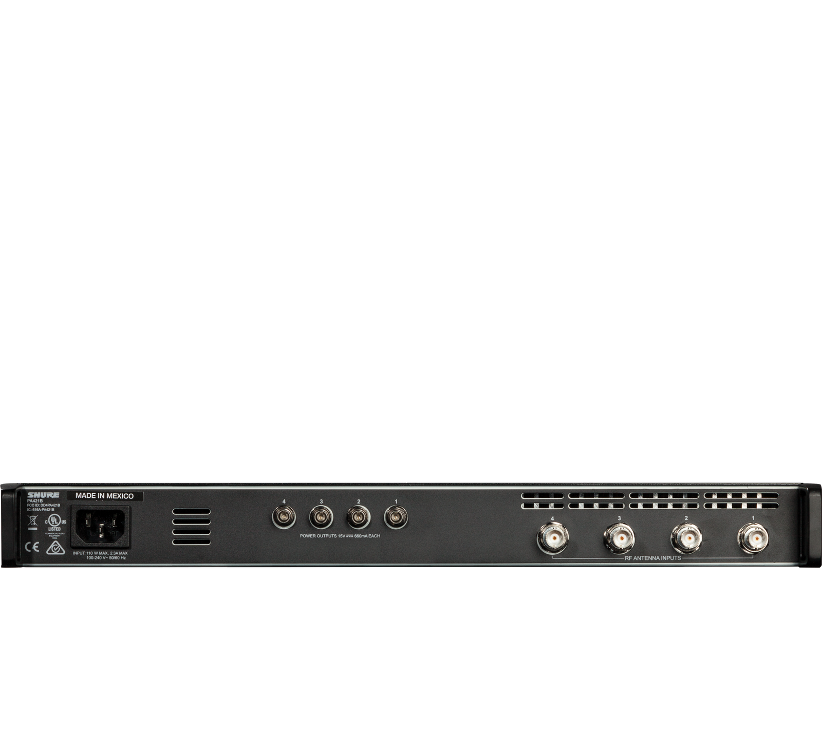 SHURE PA421B Combinador de antena para sistemas inalámbricos PSM® - Imagen 2