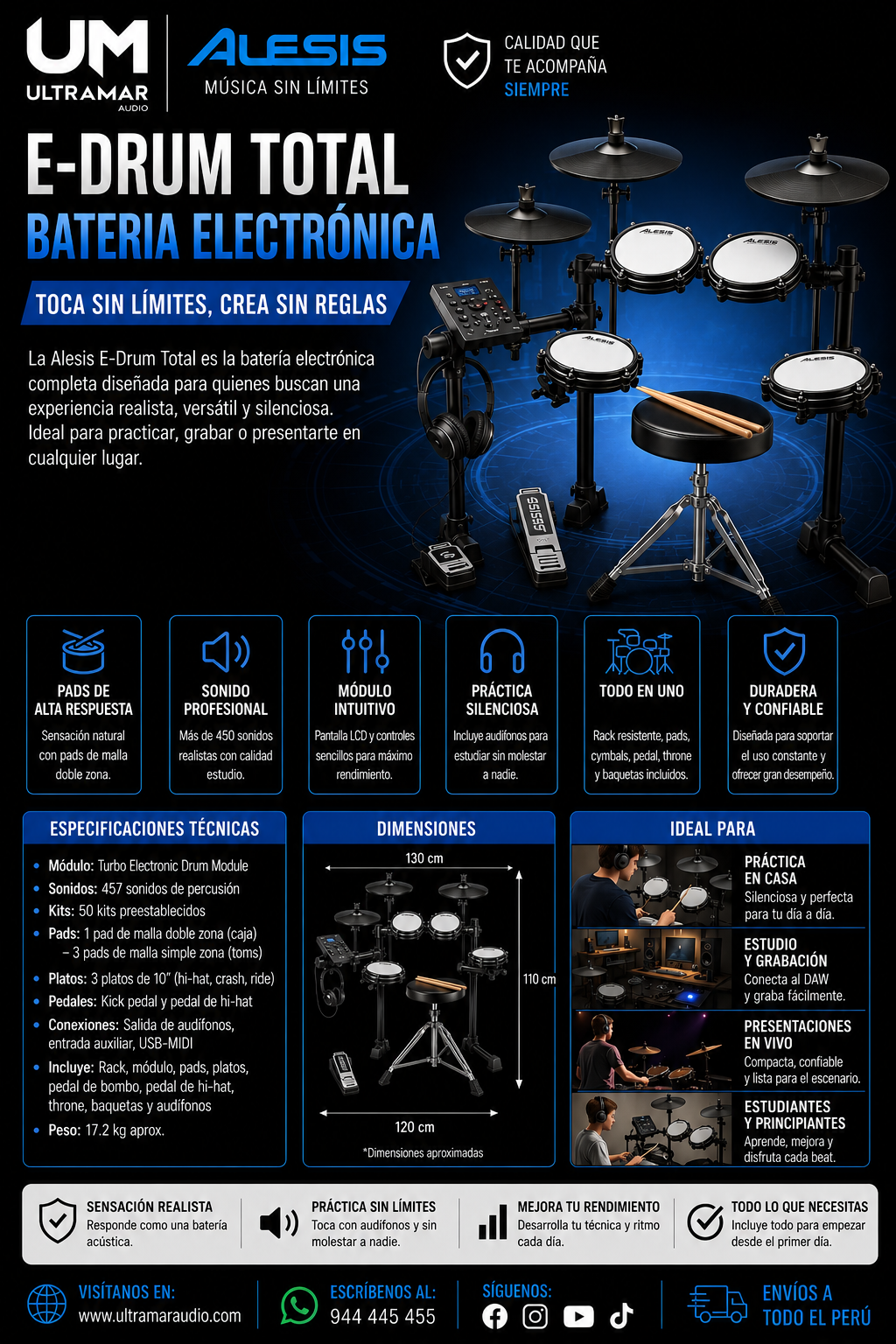 Alesis E-Drum Total Batería electrónica