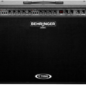 Behringer GMX212 Amplificador de guitarra estéreo True Analog Modeling de 2 x 60 vatios con 2 canales independientes, cada uno con 27 sonidos modelados, procesador de efectos, sintonizador y control MIDI