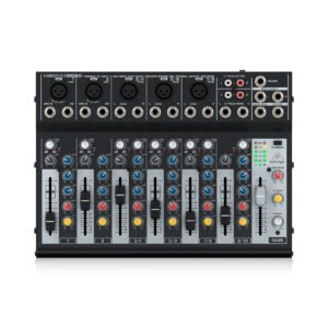 1002B | Behringer | Mezclador premium de 10 entradas y 2 buses con preamplificadores XENYX, ecualizador británico y funcionamiento con batería opcional