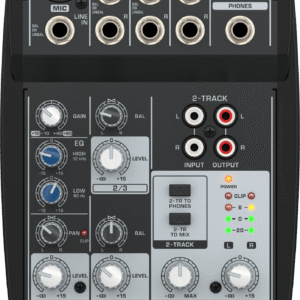 502 | Behringer | Mezclador premium de 5 entradas y 2 buses con preamplificador de micrófono XENYX y ecualizador británico