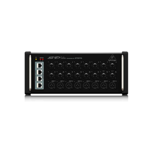 Behringer SD16 Caja de escenario de E/S con 16 preamplificadores Midas controlables a distancia, 8 salidas, red AES50 y concentrador de monitoreo personal ULTRANET
