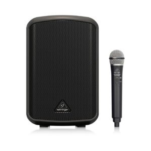 MPA100BT | Behringer | Altavoz portátil todo en uno de 100 vatios con micrófono inalámbrico, conectividad Bluetooth* y funcionamiento con batería