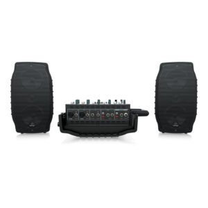 PPA200 | Behringer | Mezclador autoamplificado ultracompacto de 200 vatios y 5 canales con opción de micrófono inalámbrico, procesador Klark Teknik Multi-FX y detección de retroalimentación FBQ