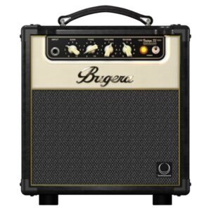 Bugera V5 INFINIUM Combo de amplificador de tubo de clase A de 5 vatios con multiplicador de vida útil del tubo INFINIUM, altavoz Turbosound original, reverberación y atenuador de potencia