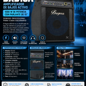 Bugera BXD15A Amplificador de graves de 1000 W de 15"