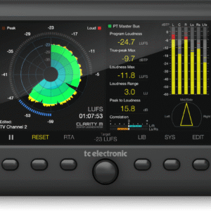 CLARITY M | TC Electronic | Medidor de volumen de audio estéreo y 5.1 con pantalla de alta resolución de 7" y conexión USB para medición enchufable
