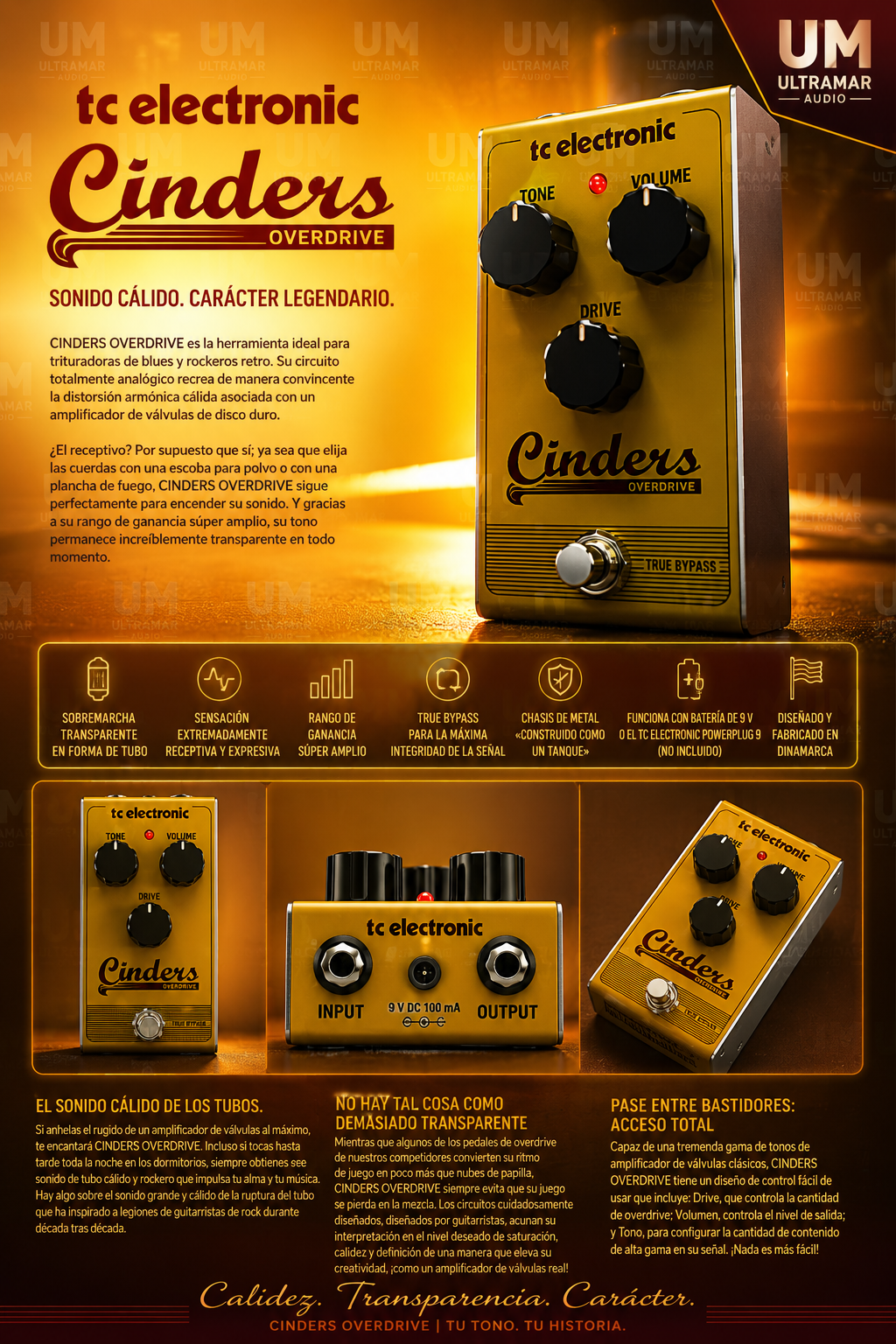 CINDERS OVERDRIVE | TC Electronic | Overdrive similar a un tubo con una sensación extremadamente receptiva y expresiva - Imagen 5