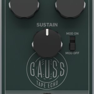 GAUSS TAPE ECHO | TC Electronic | Pedal de eco de cinta súper saturado con interruptor de modulación, retraso, sostenido y controles de volumen