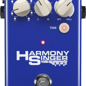 HARMONY SINGER 2 | TC Helicon |Stompbox de efectos vocales alimentado por batería con armonía, reverberación y tono controlados por guitarra