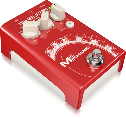 MIC MECHANIC 2 | TC Helicon | Stompbox de efectos vocales alimentado por batería ultra simple con corrección de reverberación, eco y tono - Imagen 2