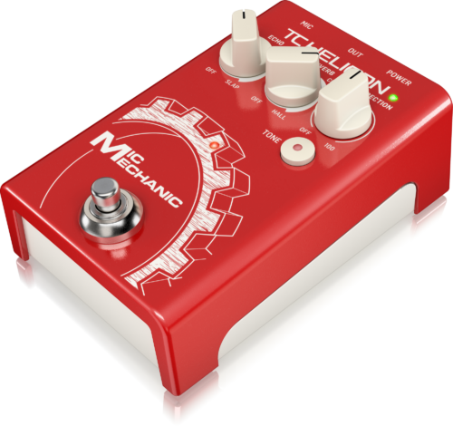 MIC MECHANIC 2 | TC Helicon | Stompbox de efectos vocales alimentado por batería ultra simple con corrección de reverberación, eco y tono - Imagen 4