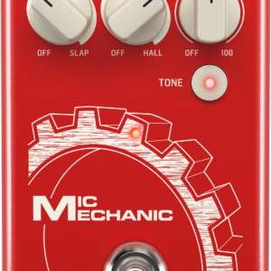 MIC MECHANIC 2 | TC Helicon | Stompbox de efectos vocales alimentado por batería ultra simple con corrección de reverberación, eco y tono