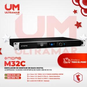 Midas M32C Mezclador de rack digital con 40 canales de entrada y 25 buses de mezcla