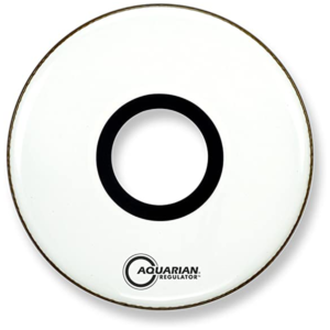 AQU-RSM18W | AQUARIAN DRUMHEADS | PARCHE 18" FRONT SM HOLE W/RING WHITE "AQUARIAN"
