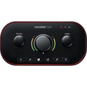 Focusrite Vocaster TWO Interfaz de audio de 2 canales para podcasts