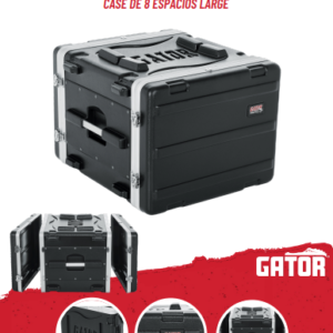 Gator GR-8L Estuche de Rack Profesional de 8 espacios