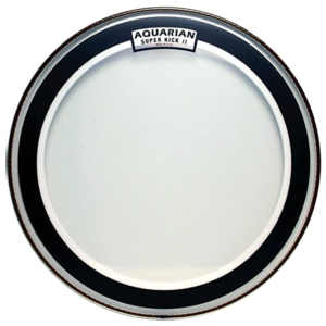 AQU-SKII24 | AQUARIAN DRUMHEADS | PARCHE 24"CLEAR DOUBLE PLY SUPER KICK "AQUARIAN"