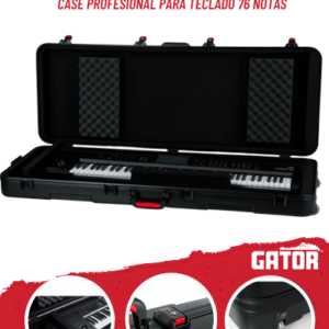 GTSA-KEY76 | GATOR | TECLADO DE POLIETILENO MOLDEADO ASA SERIE ATA CON RUEDAS PARA TECLADOS DE 76 NOTAS