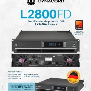 DYNACORD L2800FD POWER 4400W C/DSP FILTROS FIR