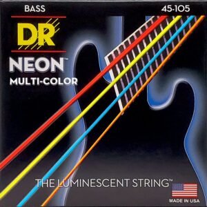 DRS-NMCB-45 | DR STRINGS | CUERDAS HI-DEF NEON™ MULTI-COLOR: COATED BASS STRINGS: 45, 65, 85, 105 "DR STRINGS"