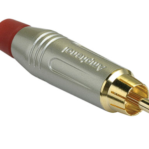ACPR-SRD | AMPHENOL | Conector de cable macho RCA Plateado/Rojo
