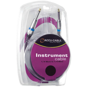 ACCU-CABLE  QTR-20 CABLE DESBALANCEADO PLUG 1/4" TS(M)-PLUG 1/4" TS(M) 3.65M
