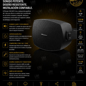 PIONNER CM-S56T-K Altavoz de montaje en superficie de 6"