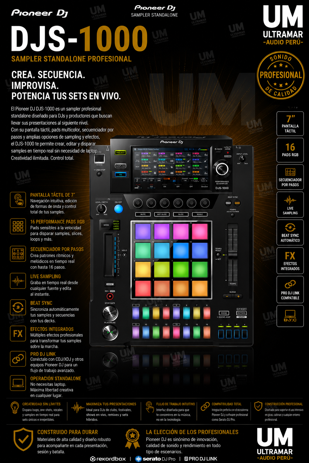 Pioneer DJS-1000 Sampler dinámico de 16 pistas