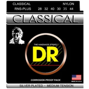 DRS-RNS-PLUS | DR STRINGS | CLASSICAL SILVER-PLATED NYLON: 28, 32, 40, 30, 35, 44 "DR STRINGS"