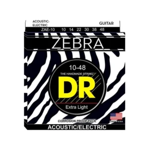 DRS-ZAE-10 | DR STRINGS | ZEBRA™ - ACOUSTIC-ELECTRIC: 10, 14, 22, 30, 38, 48 "DR STRINGS"