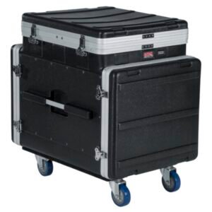 GRC-12X10PU | GATOR | RACK P/EQUIPO 12 ESPACIOS MIXER EN LA TAPA C/RUEDAS "GATOR"