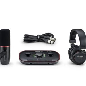 Focusrite Vocaster TWO Studio Podcasting Paquete de Interfaz de Audio
