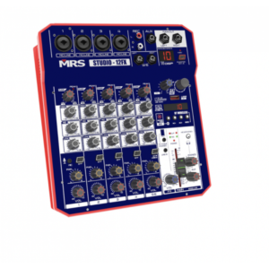 MRS-STUDIO 12FX Mezclador Inalámbrico BT de 12 Canales con Interfaz de Audio y Tarjeta de sonido