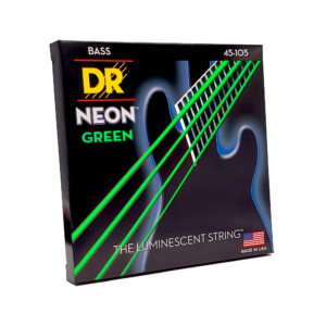 DRS-NGB5-45 | DR STRINGS | CUERDAS HI-DEF NEON™ GREEN: COATED BASS STRINGS: 45, 65, 85, 105, 125 "DR STRINGS"