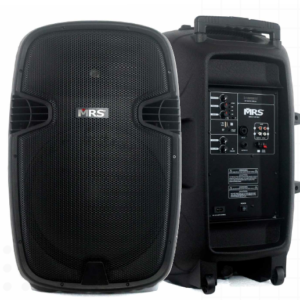 MRS MRS-3115P-BAT Caja Acústica de 15" 1600W, C/Bat. recargable, Mic., Control remoto y parante Inalámbrico